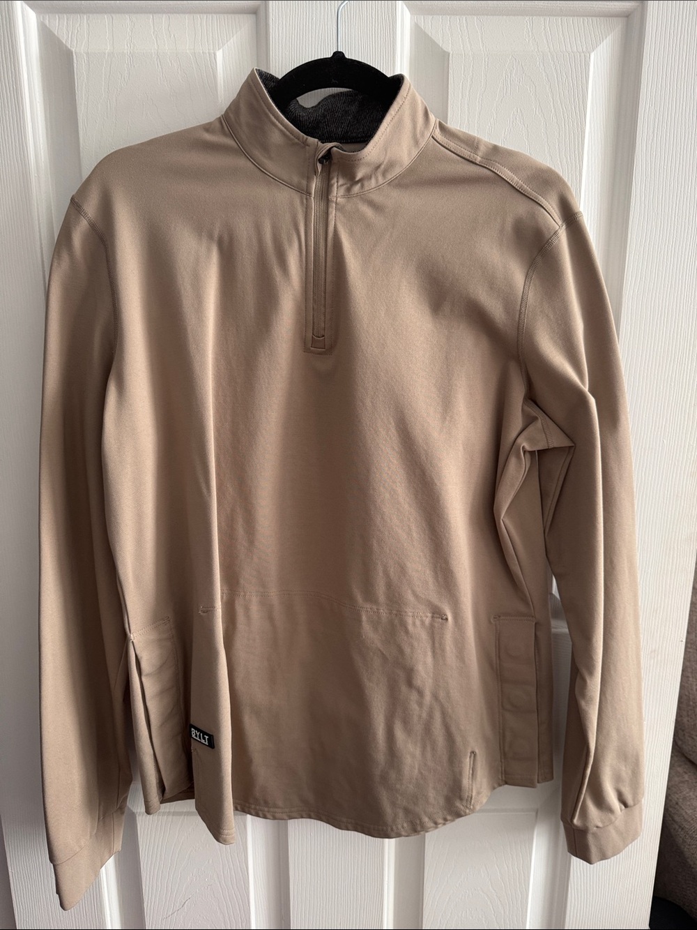 BYLT Basics Women's Quarter-Zip Pullover in Tan